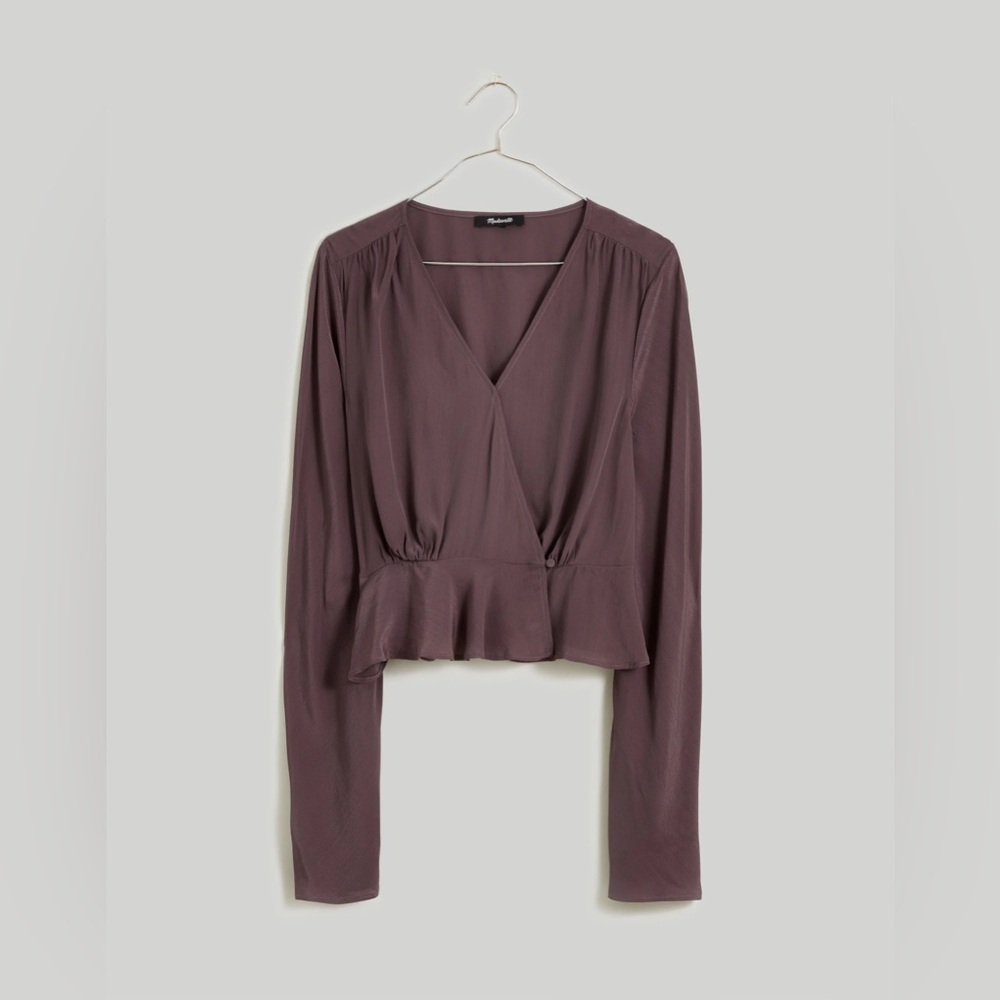 NWOT - Madewell Long-Sleeve Peplum Top - Size 4